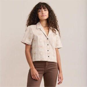 Roark Cropped Button-Down Shirt